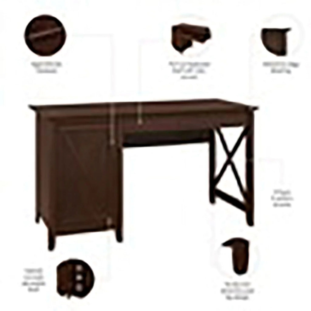 Wood Computer Desk with Storage Cabinet X974588