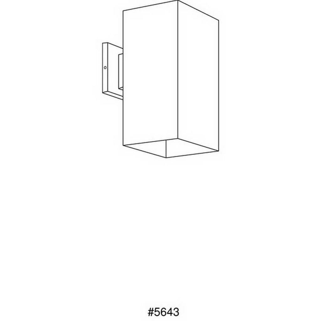 Black Square LED Wall Lantern Q288