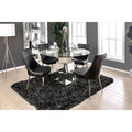 Glass Top 5-Piece Dining Table Set in Black B437