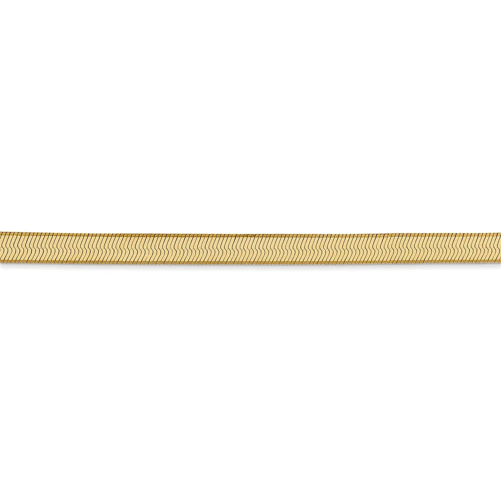 14kt Yellow Gold 4mm Herringbone Chain 16 inch Lobster Clasp T78998