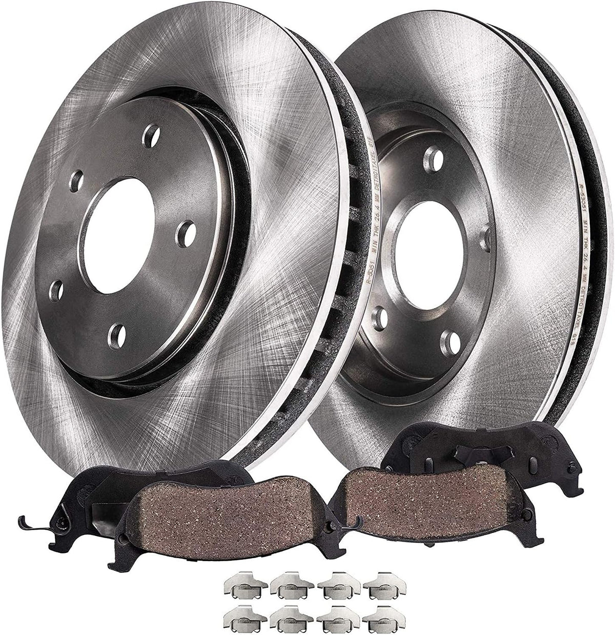 11.10" Front Disc Rotors and Brake Pads 4pc Set C869072