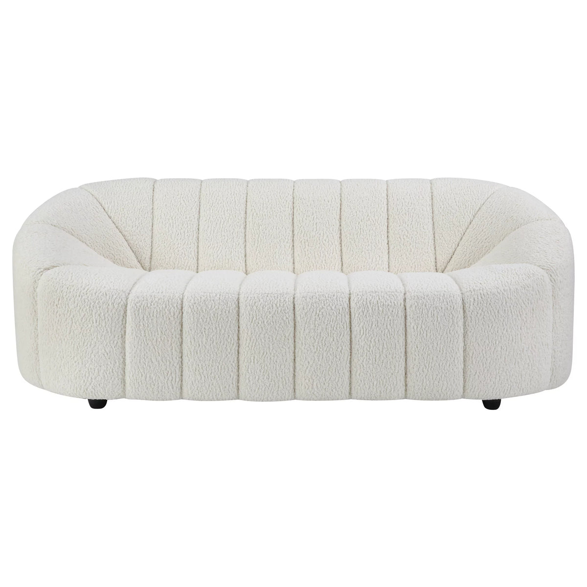 White Teddy Sherpa Wooden Frame Sofa N2913