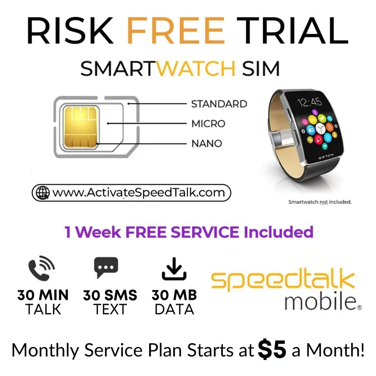 Black Kids Smart Watch with 4G SIM GPS A559246