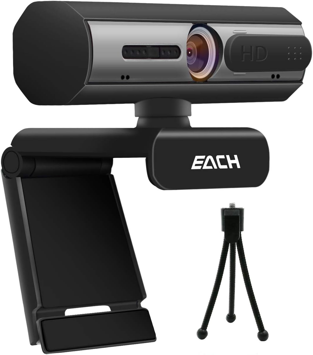1080P USB Webcam with Dual Microphone & Privacy Cover J3091
