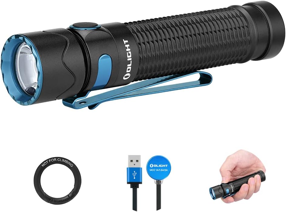 1750 Lumens Rechargeable Tactical Flashlight with Dual Switch and Proximity Sensor L231