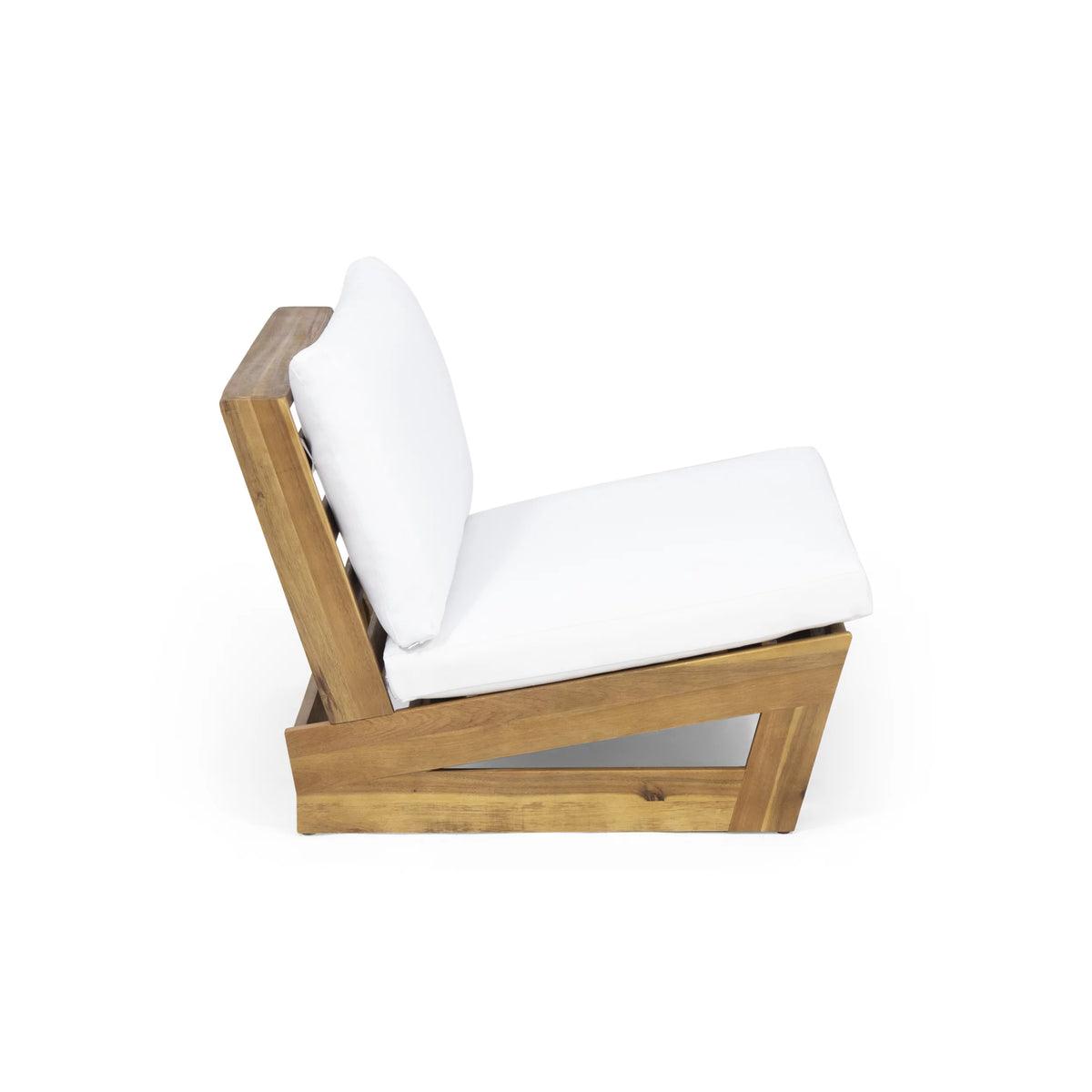 Acacia Wood Club Chairs with Cushions, Set of 2 R8431