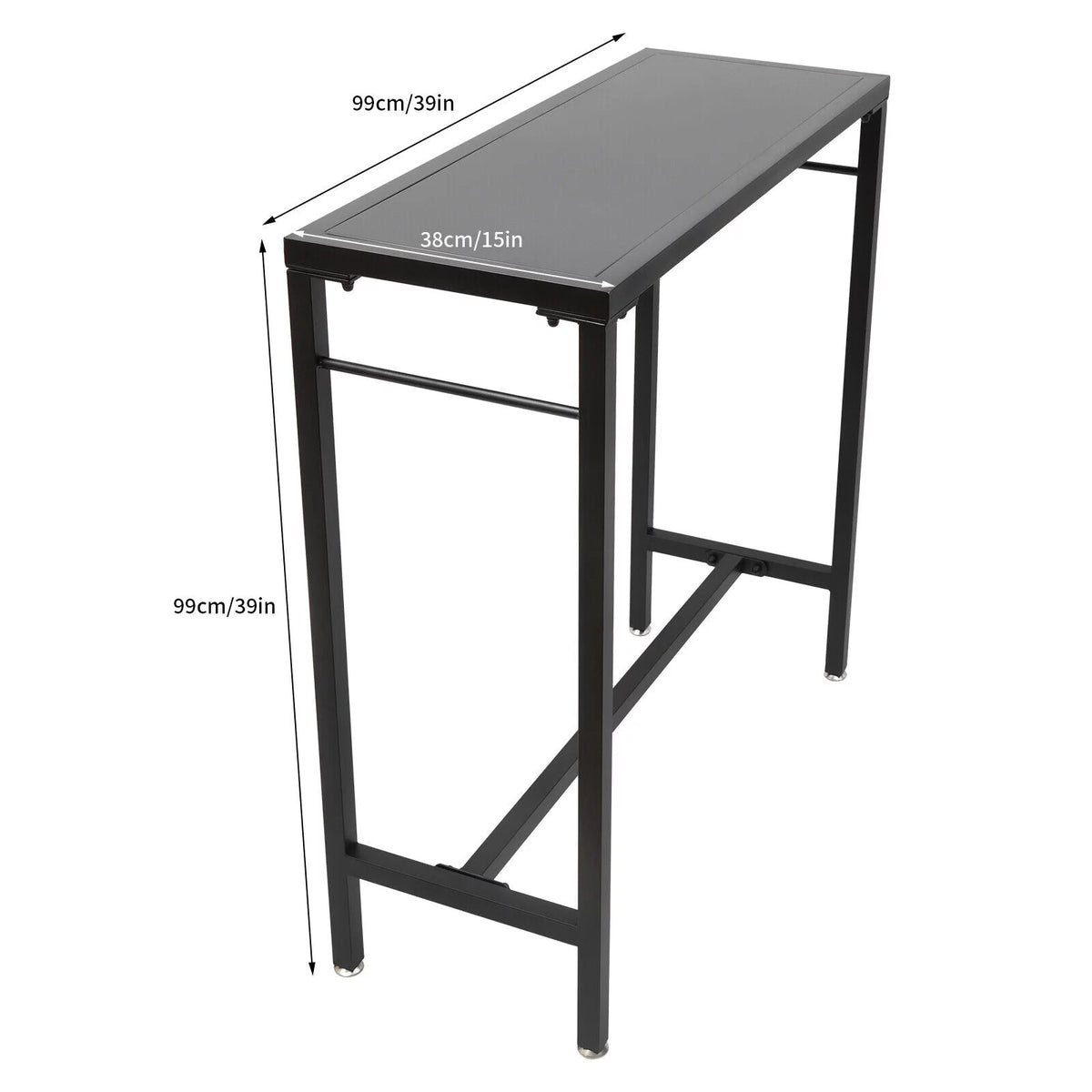 39" Black Bar Table T39966