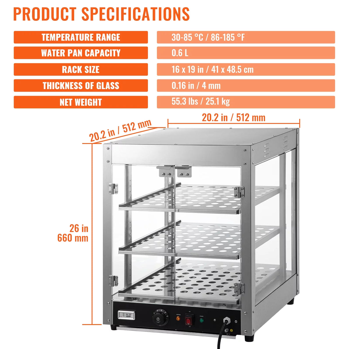 3-Tier Commercial Food Warmer with Water Tray D243709