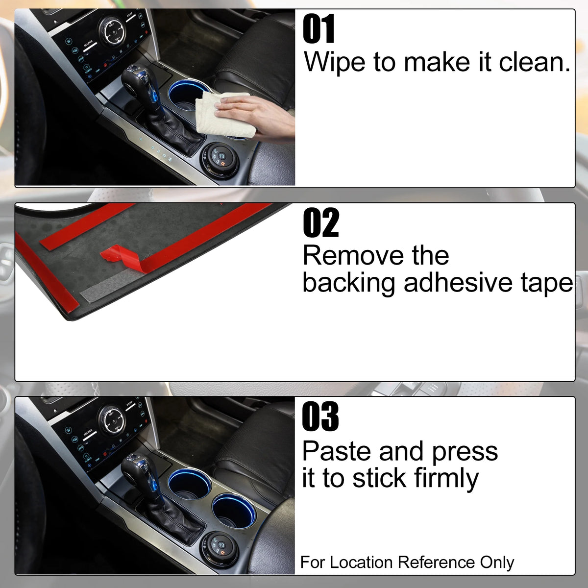 Black Gear Shift Panel Trim Cover Sticker Decal J554461