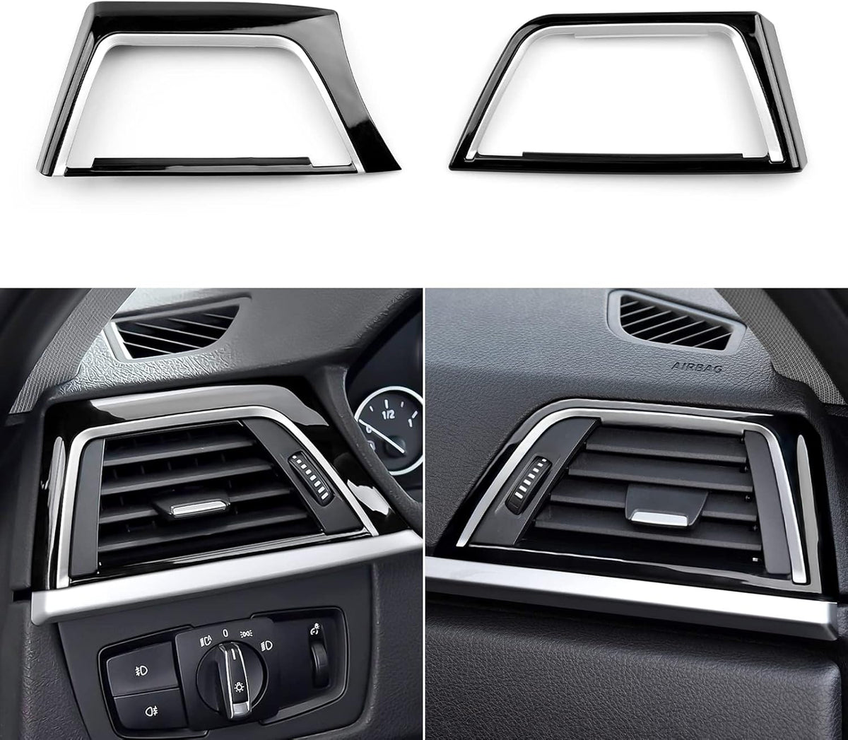 2PCS Car Door Handles Cover Sticker Decal ABS Trim (Blue) W3889