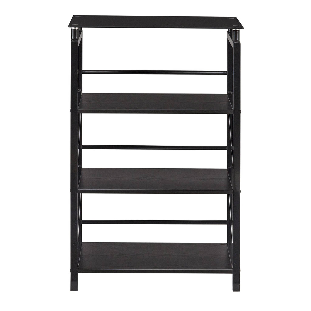 Black Glass Top Bookcase J133173