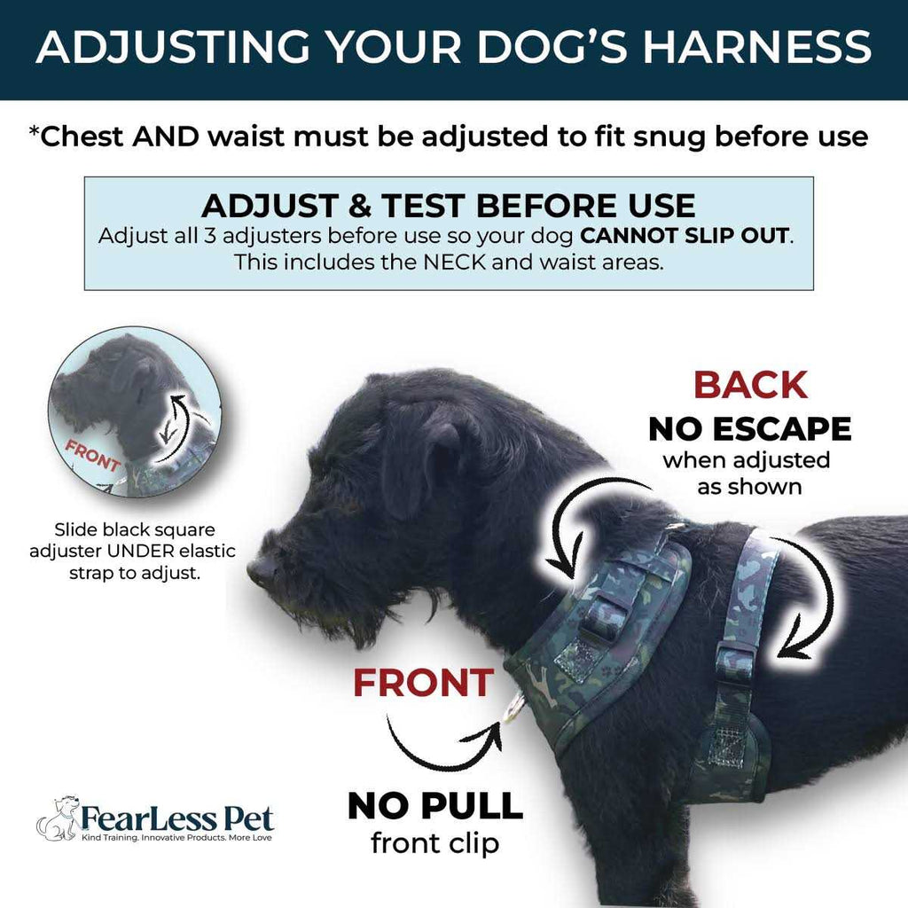 Adjustable No Pull No Escape Neoprene Dog Harness P507