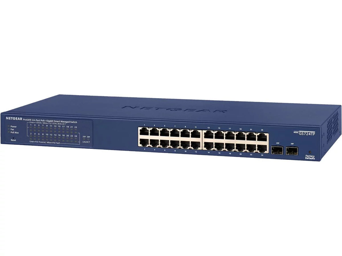 24-Port Gigabit PoE+ Smart Managed Switch with 2 SFP Ports N15484