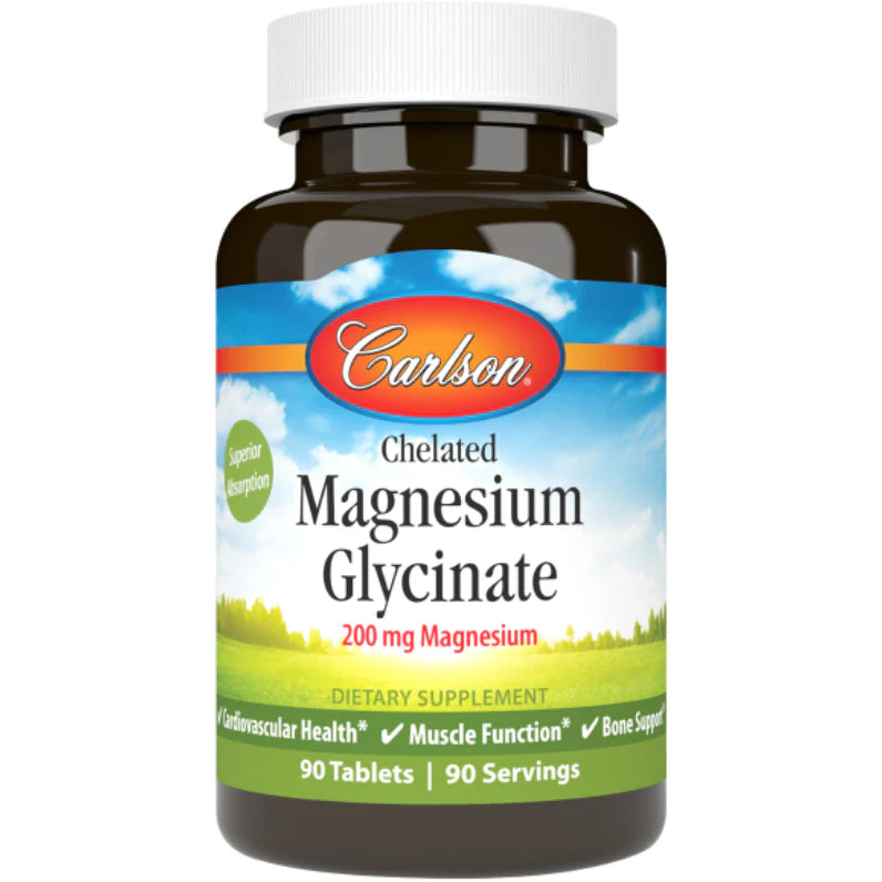 Chelated Magnesium Glycinate 200 mg 90 tabs T428