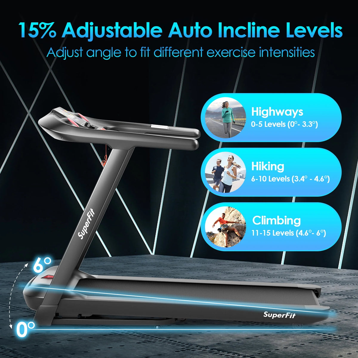 4.75HP Folding Electric Treadmill C578