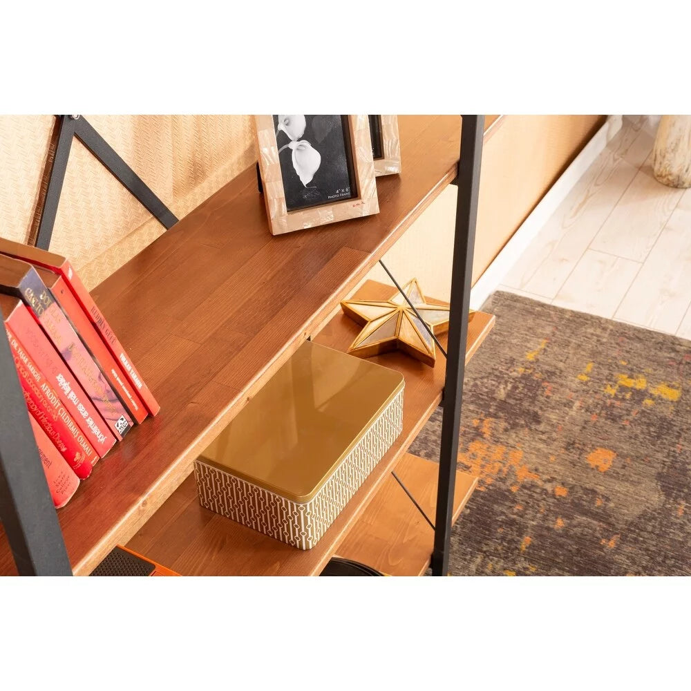 Solid Wood 5 Shelves Bookcase R602763