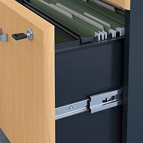 48 in. Corner Desk with Mobile File Cabinet - Beech H985961