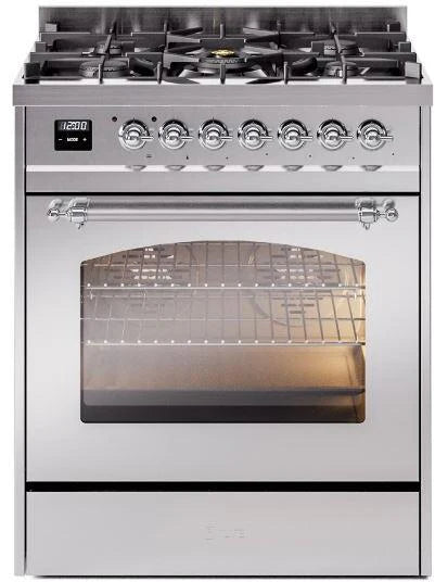 30 Dual Fuel Natural Gas Range in Stainless Steel F25900