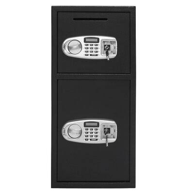 Double Door Digital Keypad Depository Safe with Dual-Lock M866