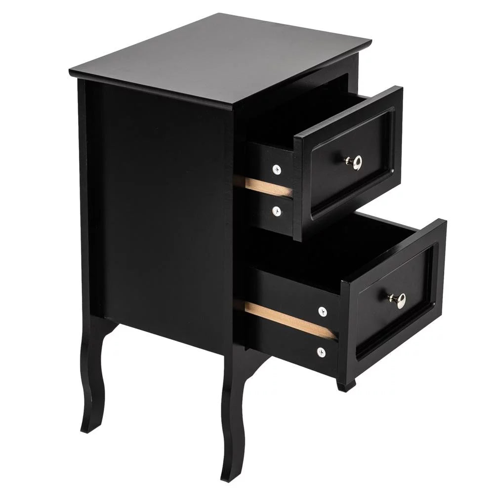 Black Wood Nightstand V1491