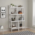 White 4 Shelf Ladder Bookcase H8276