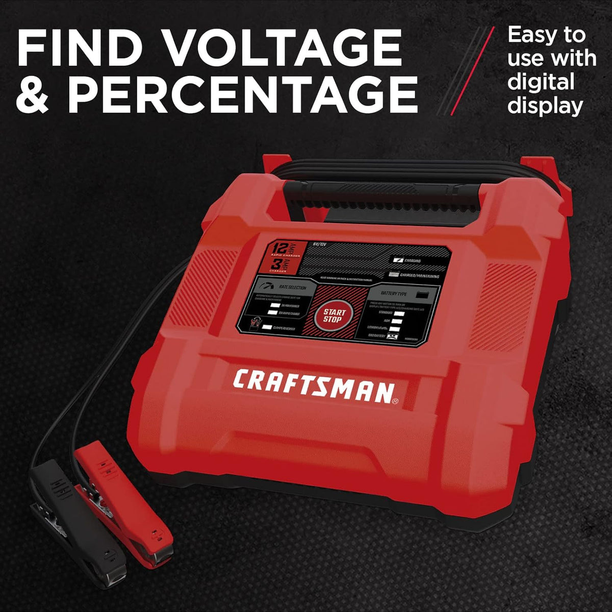 12A Automotive Battery Charger Red Pack of 2 O867