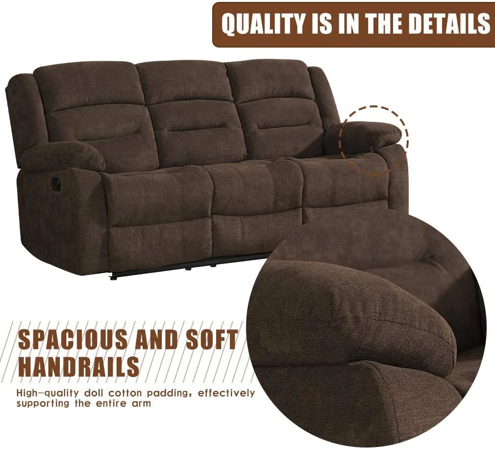 3 Seater Manual Reclining Sofa Set W685