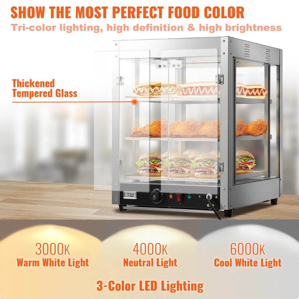 3-Tier Commercial Food Warmer with Water Tray D243709