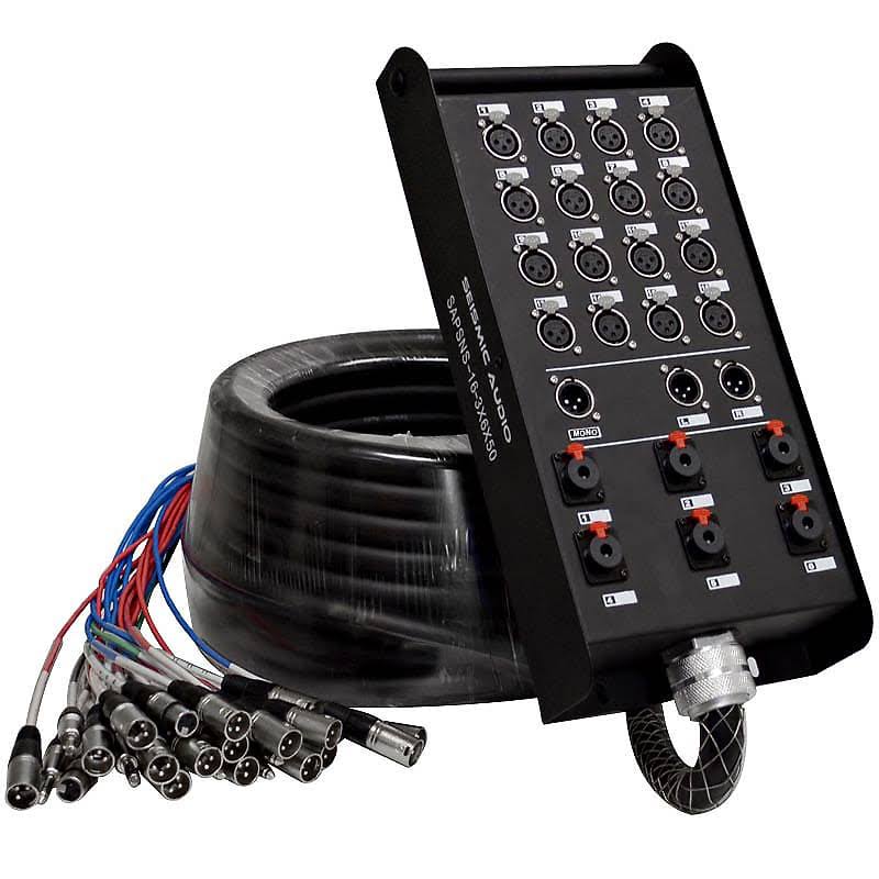 16 Channel 50' Snake Cable with 16 XLR Inputs Y57045