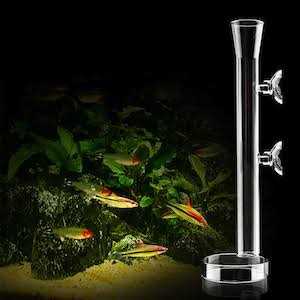 Aquarium Shrimp Feeding Tube and Dish Clear Crystal Glass Z88700