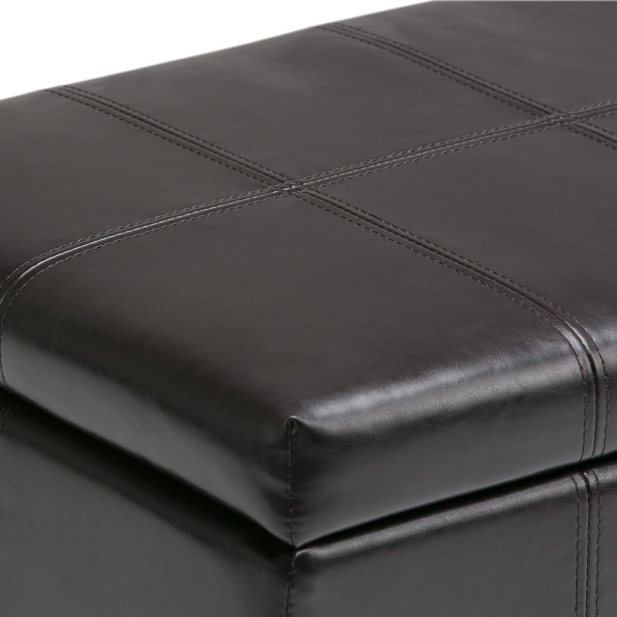 Black Storage Ottoman Bench P6394