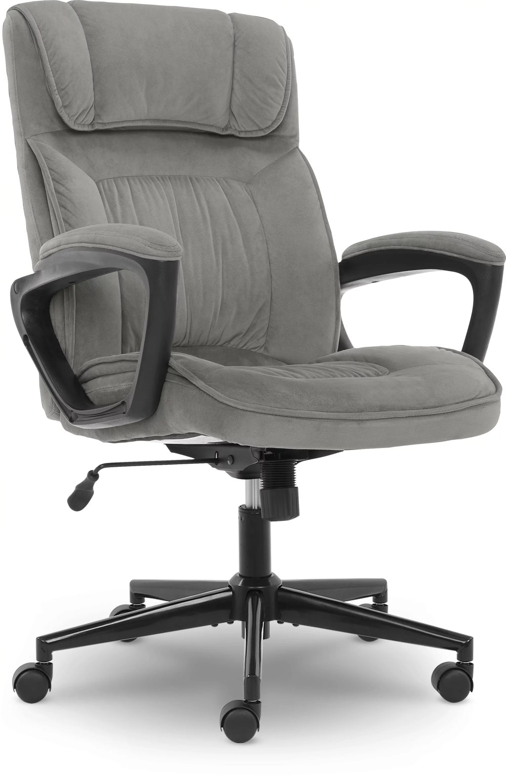 Gray Microfiber High Back Executive Office Chair with Arms I5251