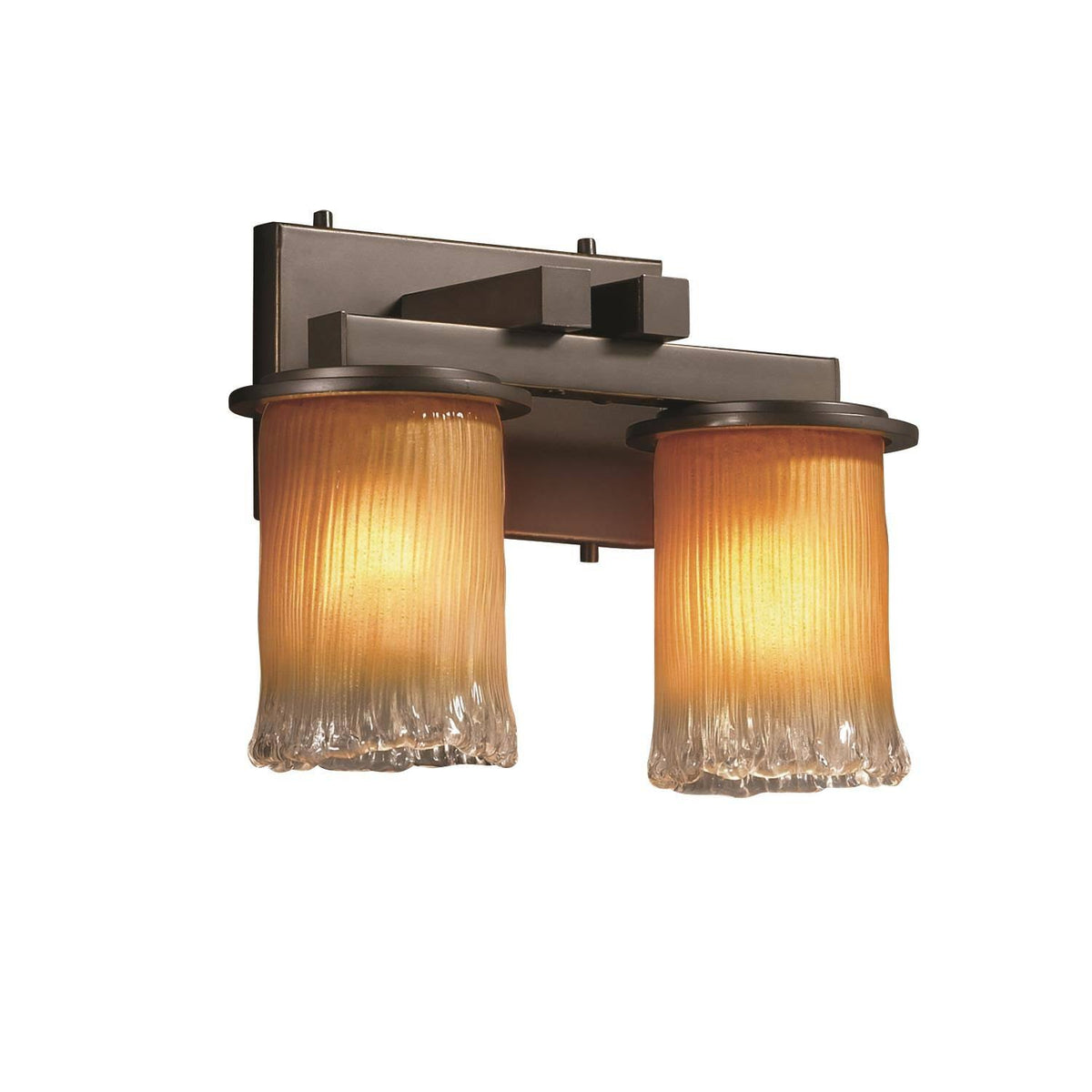 2-Light Straight-Bar Bath Bar in Dark Bronze E42982