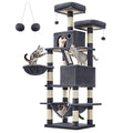 81.1-Inch Multi-Level Plush Cat Tree with Scratching Posts R156