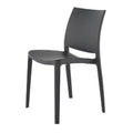 Dark Gray Stackable Patio Dining Chair, Set of 4 W3566