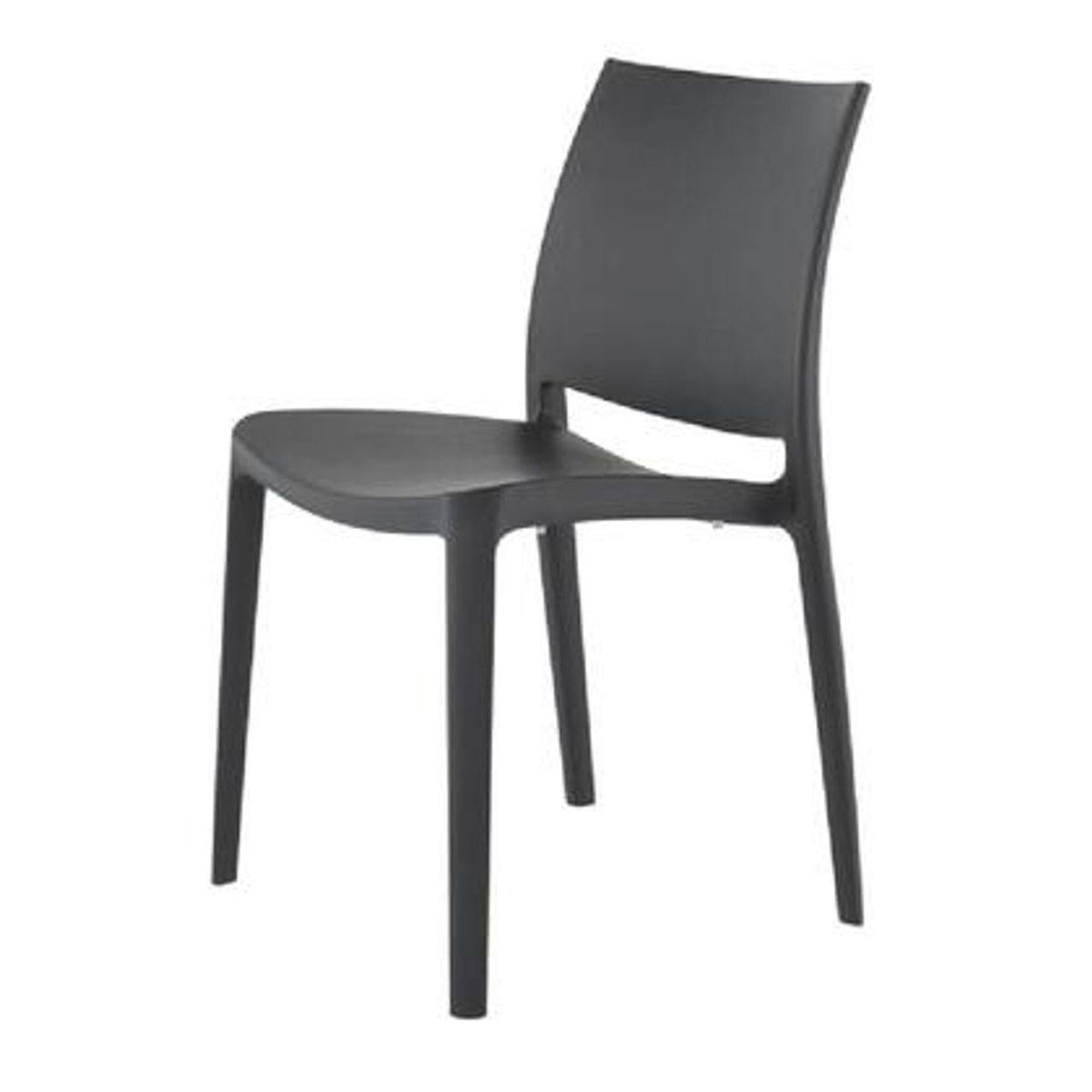 Dark Gray Stackable Patio Dining Chair, Set of 4 W3566